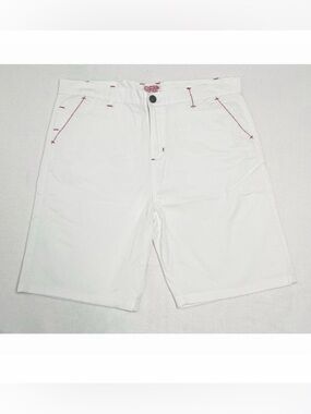 aussieBum Athletic Chino Men's Shorts XL White Red Tag Authentic Stretch